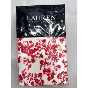 Lauren Ralph Lauren Flannel European Sham Rhyne Floral Red Size 26 x 26 NEW